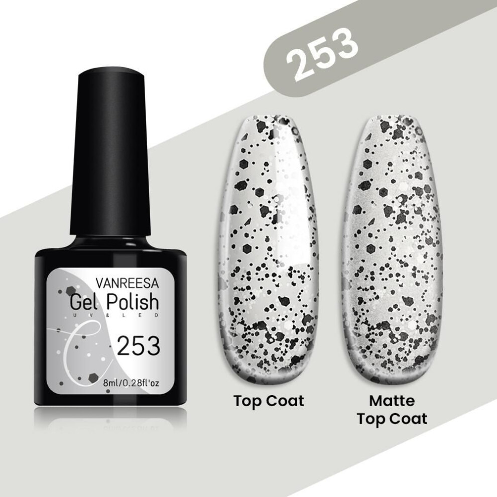 (253) Vanreesa Nail Gel Polish Semi Permanent Hybrid Uv Gel Nail Varnish Soak Off Uv Led Nail Art Gel Top Base Coat Nail Art Gels