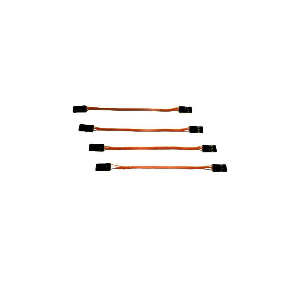 Servo Leads Male To Male 10Cm X 4 Quadcopter Jr/Hitec/Futaba 3172924122384