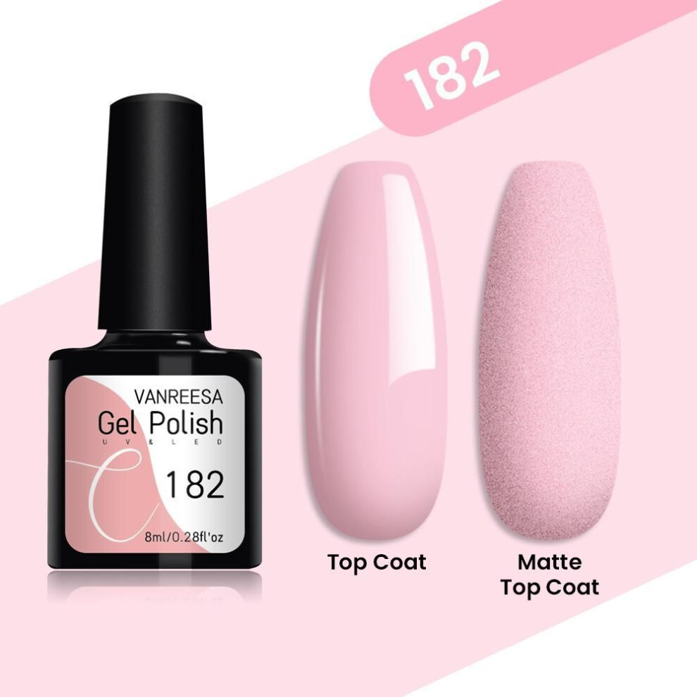 (182) Vanreesa Nail Gel Polish Semi Permanent Hybrid Uv Gel Nail Varnish Soak Off Uv Led Nail Art Gel Top Base Coat Nail Art Gels