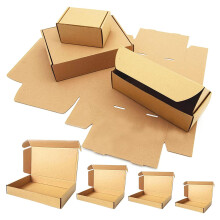 25 x 10 x 6 x 4" (250x150x100mm) Brown Single Wall Postal Die Cut Boxes