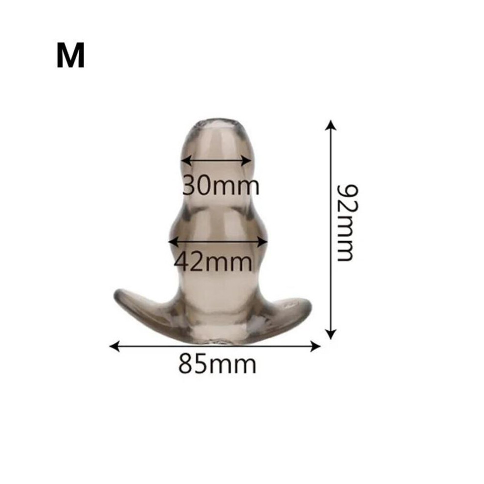 (black, M) Anal Dilator Soft Speculum Enema Hollow Insert Anus Masturbation Butt Plug Dildo Anal Plug Sexy Products Prostate Massage Bdsm