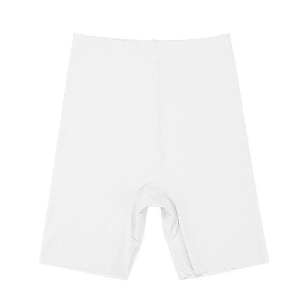 (white, XL) Flarixa Seamless Underwear Women&apos;s Panties High Waist Tummy Hips Safety Pants Slim Shaping Underwear Ice Silk Boxer Briefs