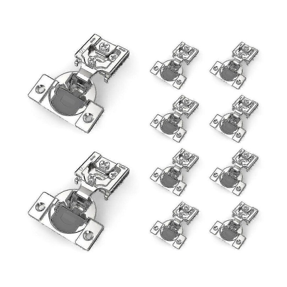 1/2inch Overlay Soft Close Concealed Hinges for Face Frame Door Control Closing Speed Self Close Satin Nickel