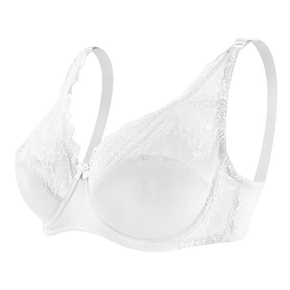 (white, 85CD) Flarixa C D Cup Women Lace Bra Sexy Lingerie Push Up Brassiere With Steel Romantic Underwear