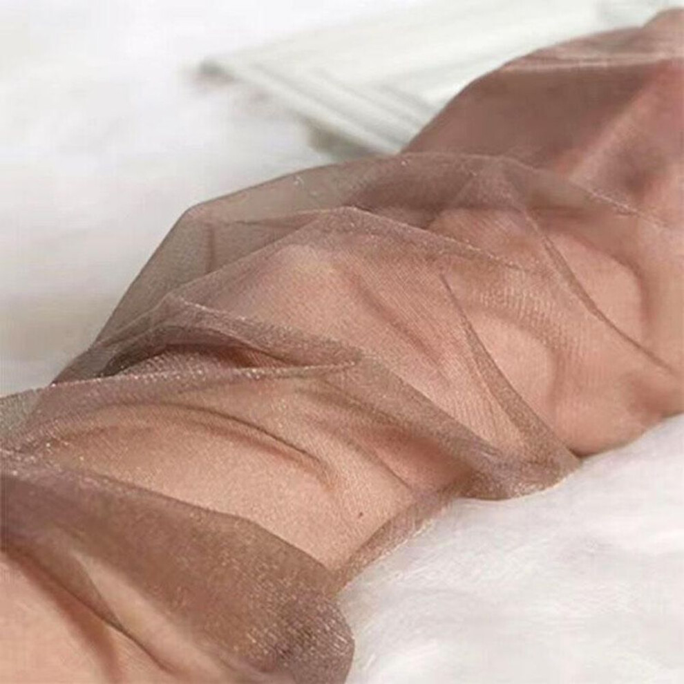 (coffee) Fashion Oil Shiny Pearl Silk Tights Women Sexy Ultra Thin Transparent Stockings High Waist Pantyhose
