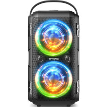 W-KING T9-2 180W Peak Bluetooth Speaker - 105dB, 80W RMS, Deep Bass, LED Light Show, Outdoor, IPX5, 24H Playtime, True Wireless Stereo