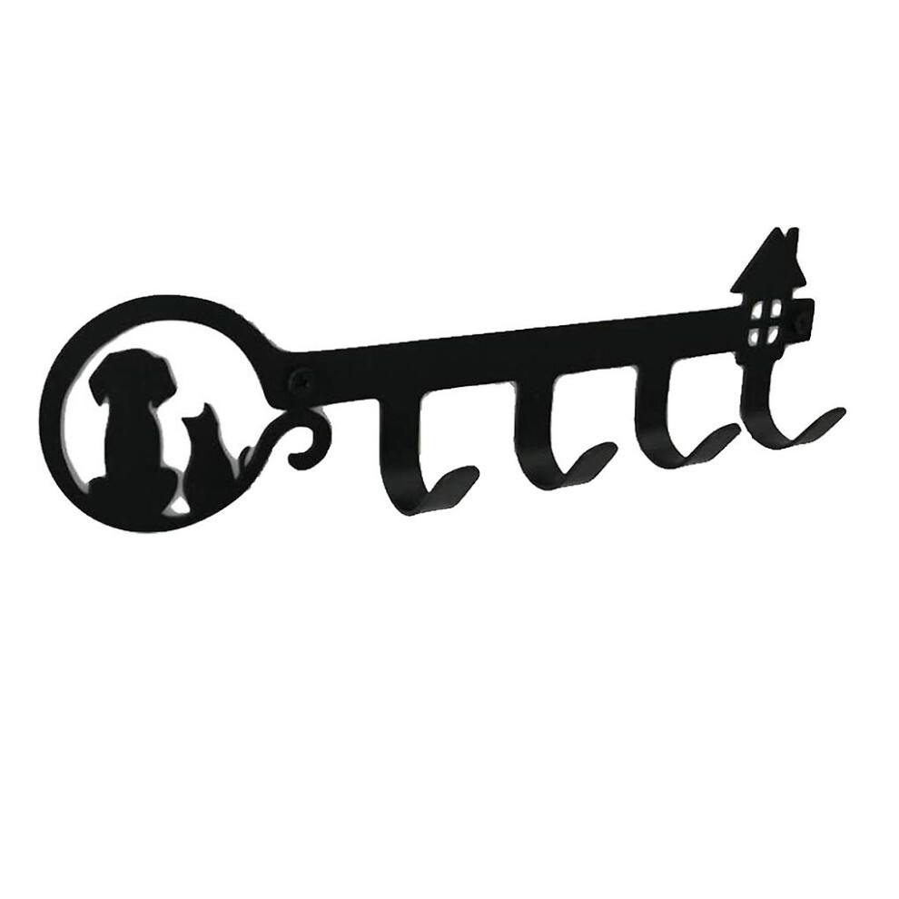 (Dog and Cat) Creative Wall Mounted Hook Coat Hat Holder Rack Iron Hanger
