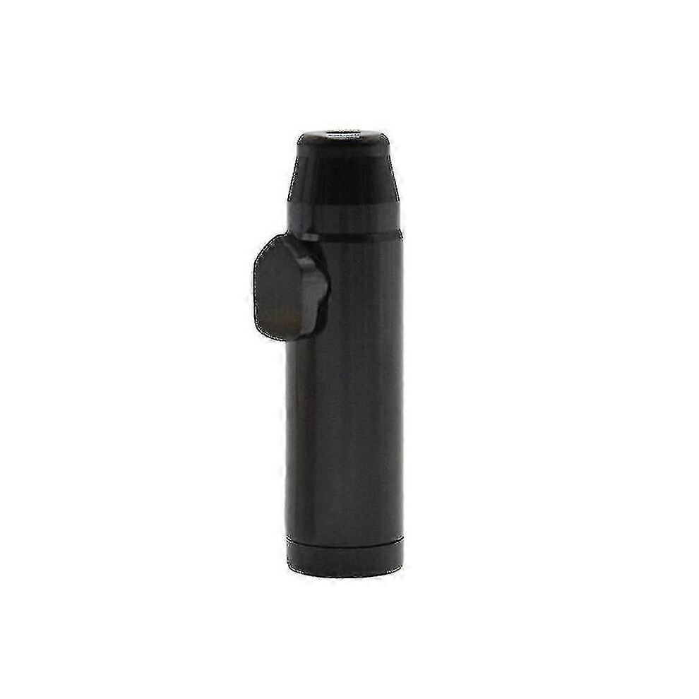 Black (Black) Dispenser Aluminum Snuff Snorter Snuff Bottle Bullet-Shaped Bullet Shape Metal Rocket