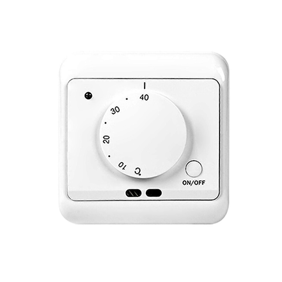 White 230v Mechanical Non-programmable Manual Thermostat Room Temperature Controller Floor Heating Thermostats with Anti-froze Function 5-40