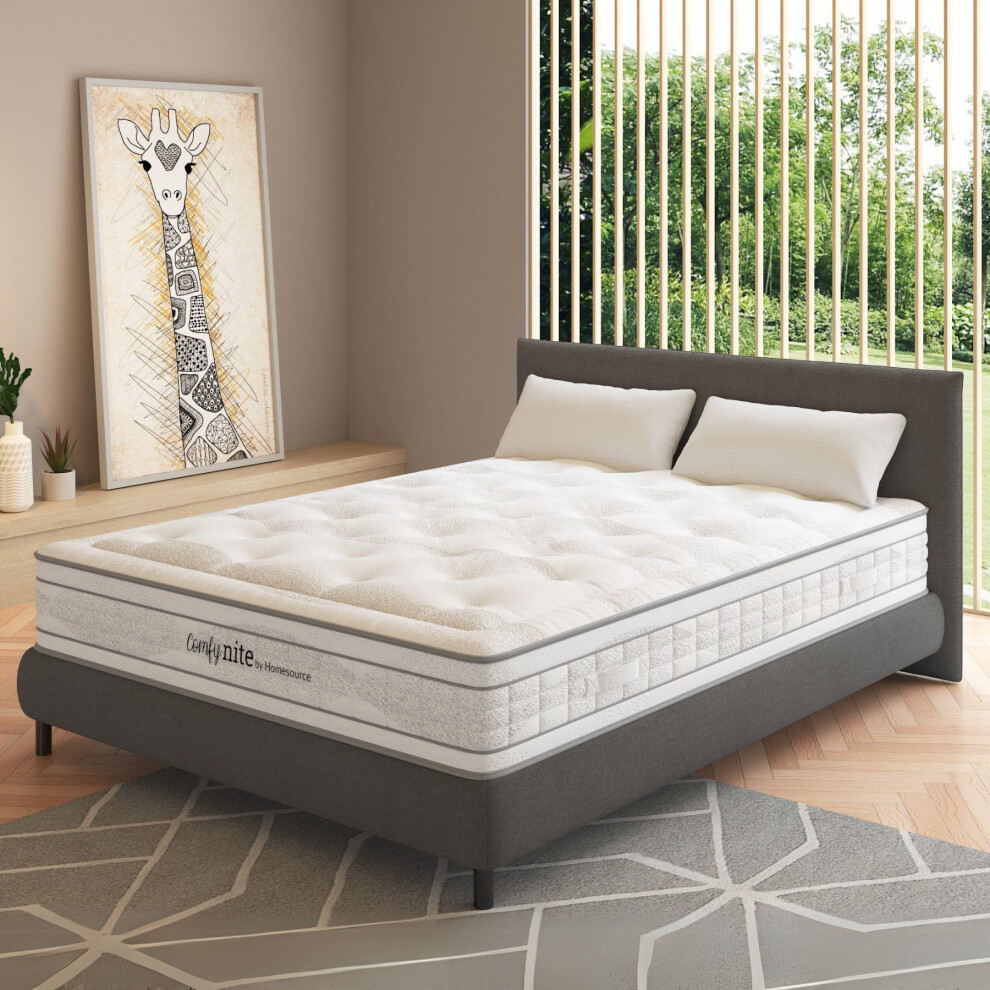 (Small Double) Pocket Sprung Luxury Quilted Mattress 3ft/4ft/4ft6/5ft Medium Firmness 28cm-image-OPC-PG6GZXP-NEW