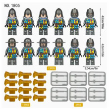 (D) Medieval Knight Soldier Military Minifigure Kid Toy