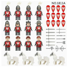 (E) Medieval Knight Soldier Military Minifigure Kid Toy