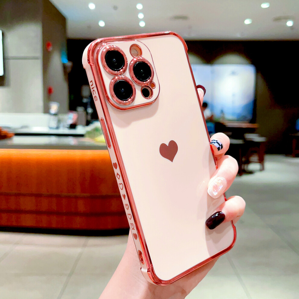 (, For Iphone 13) Plating Silicone Soft Case For Iphone 16 15 14 13 Pink 959825770271