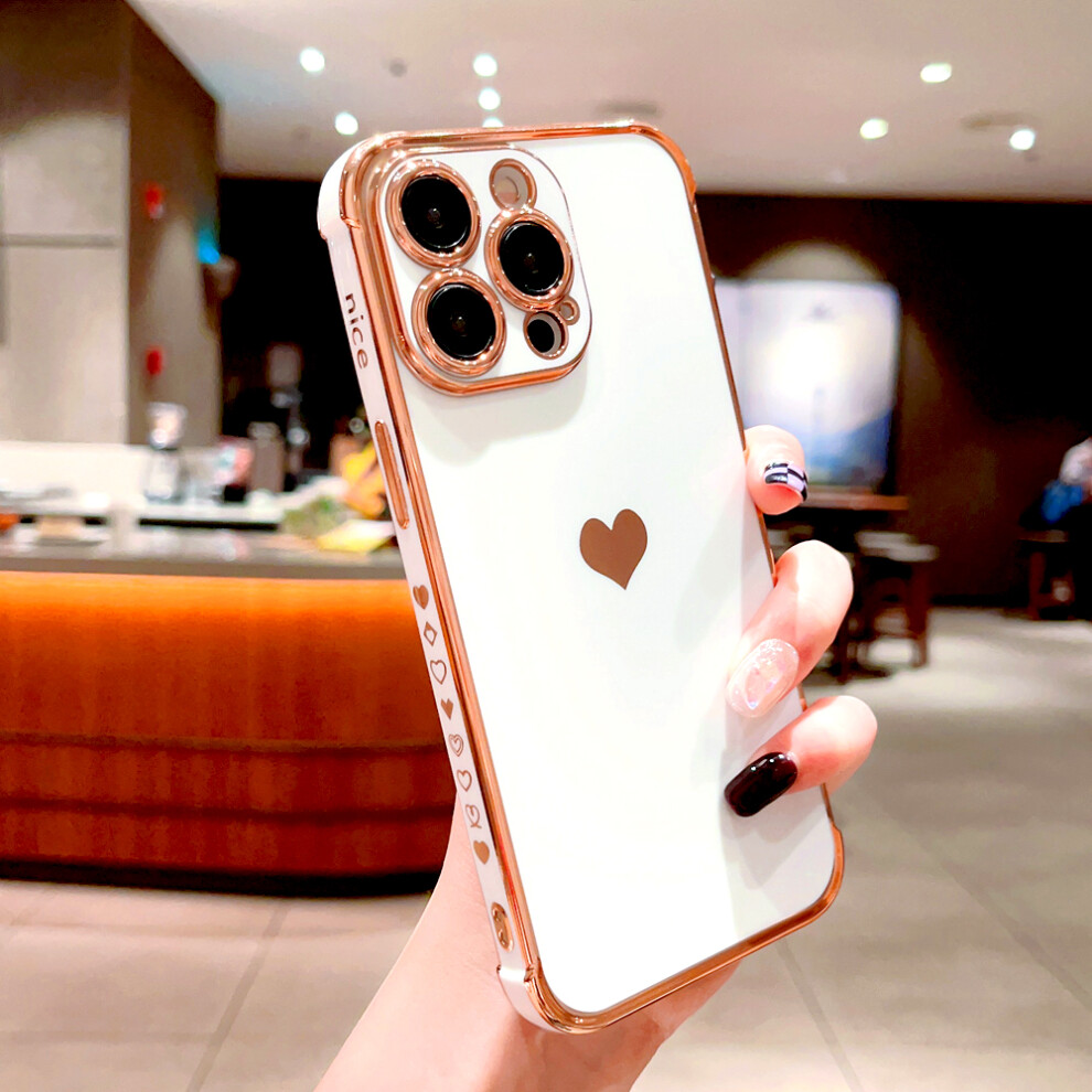 (, For Iphone 15) Plating Silicone Soft Case For Iphone 16 15 14 13 White 959825770813