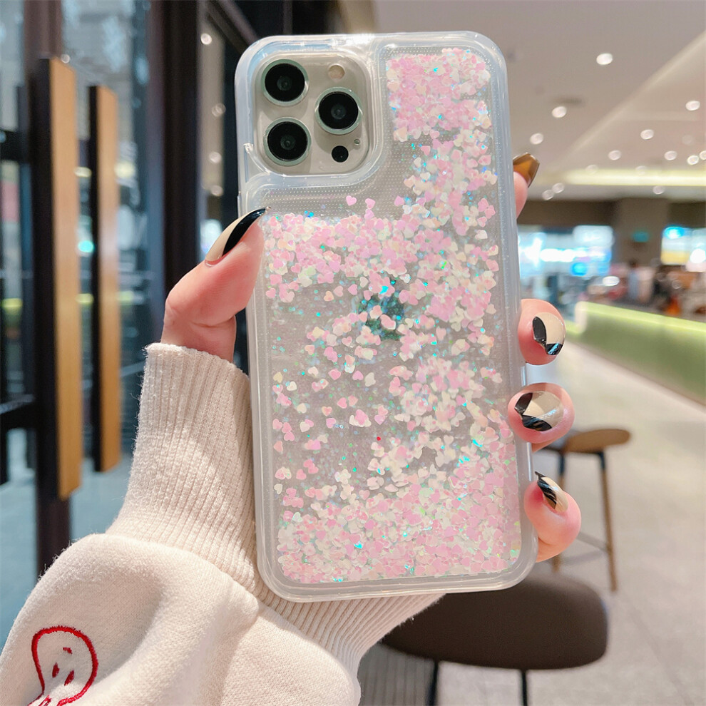 (Heart For Iphone 11) Love Heart Glitter Phone Case For Iphone 16 15 14 White 959825777225