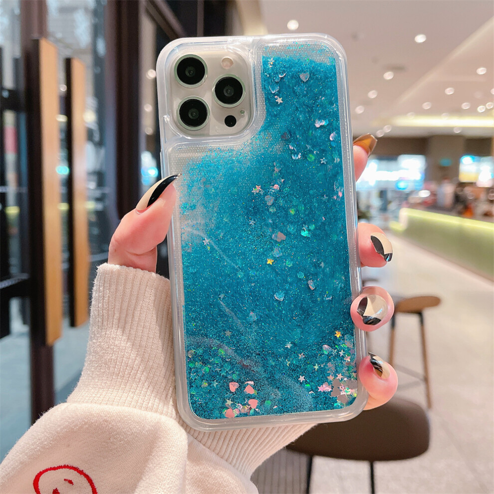 (Heart For Iphone Xs Max) Love Heart Glitter Phone Case For Iphone 16 15 14 Blue 959825777645