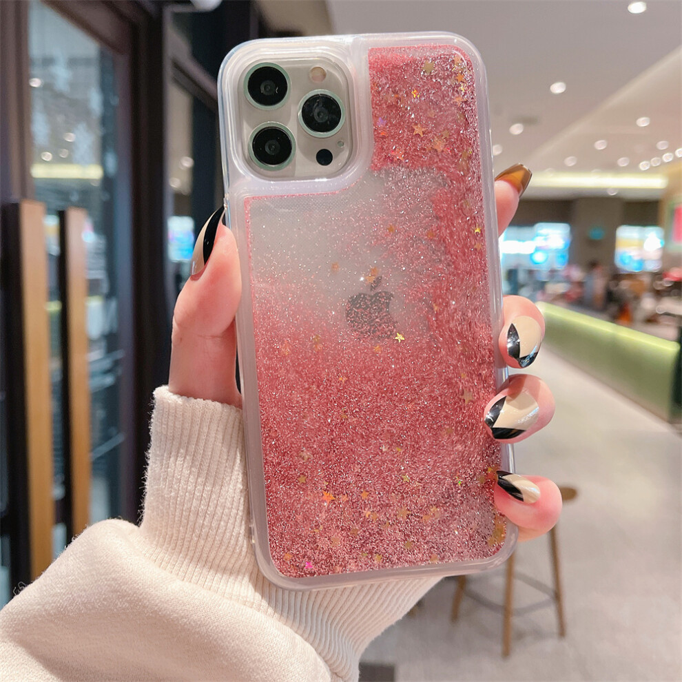 (Star For Iphone 13 Pro) Love Heart Glitter Phone Case For Iphone 16 15 14 Pink 959825778154