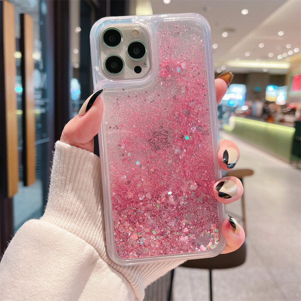 (Heart For Iphone 15) Love Heart Glitter Phone Case For Iphone 16 15 14 Pink 959825778215