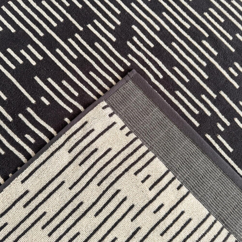 (Dark Steel, Bath Sheet) Barcode Stripe Pop Up Zero Twist Towels - 100% Cotton 1