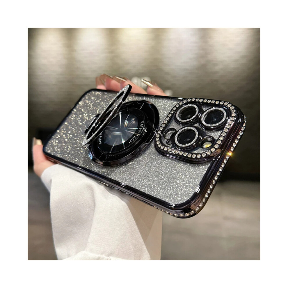 (, For Iphone 14 Promax) Luxury Plating For Magsafe Magnetic Stand Holder G Black 959825883131