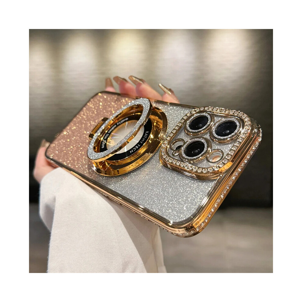 (, For Iphone 15 Promax) Luxury Plating For Magsafe Magnetic Stand Holder G Gold 959825884169