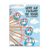 Here We Fucking Go Again 2025 Calendar, Funny Novelty 12 Months Planner Calendar for Home Office Calendar