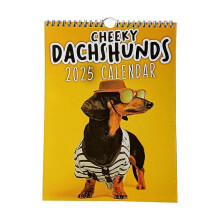2025 Cheeky Dachshunds Calendar Monthly Planner Decoration Time Planning Wall Hanging Calendar New Year's Gift
