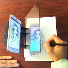 Bambini LED Proiezione Disegno Copy Board Proiettore Pittura Tracing Board Schizzo Speculare Riflessione Dimming Supporto Bambino
