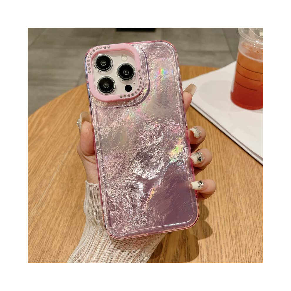 (, For Iphone 16) Glitter Glacier Pattern Rhinestones Case For Iphon Pink 959825997111