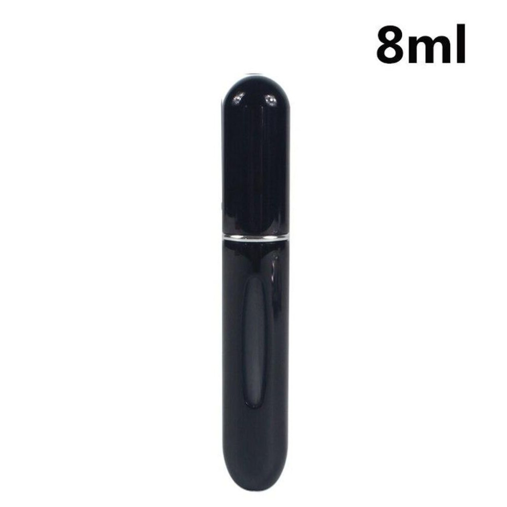 (black, 8ml) 5/8ml Perfume Spray Bottle Travel Protable Refillable Perfume Atomizer Empty Cosmetic Perfume Bottle