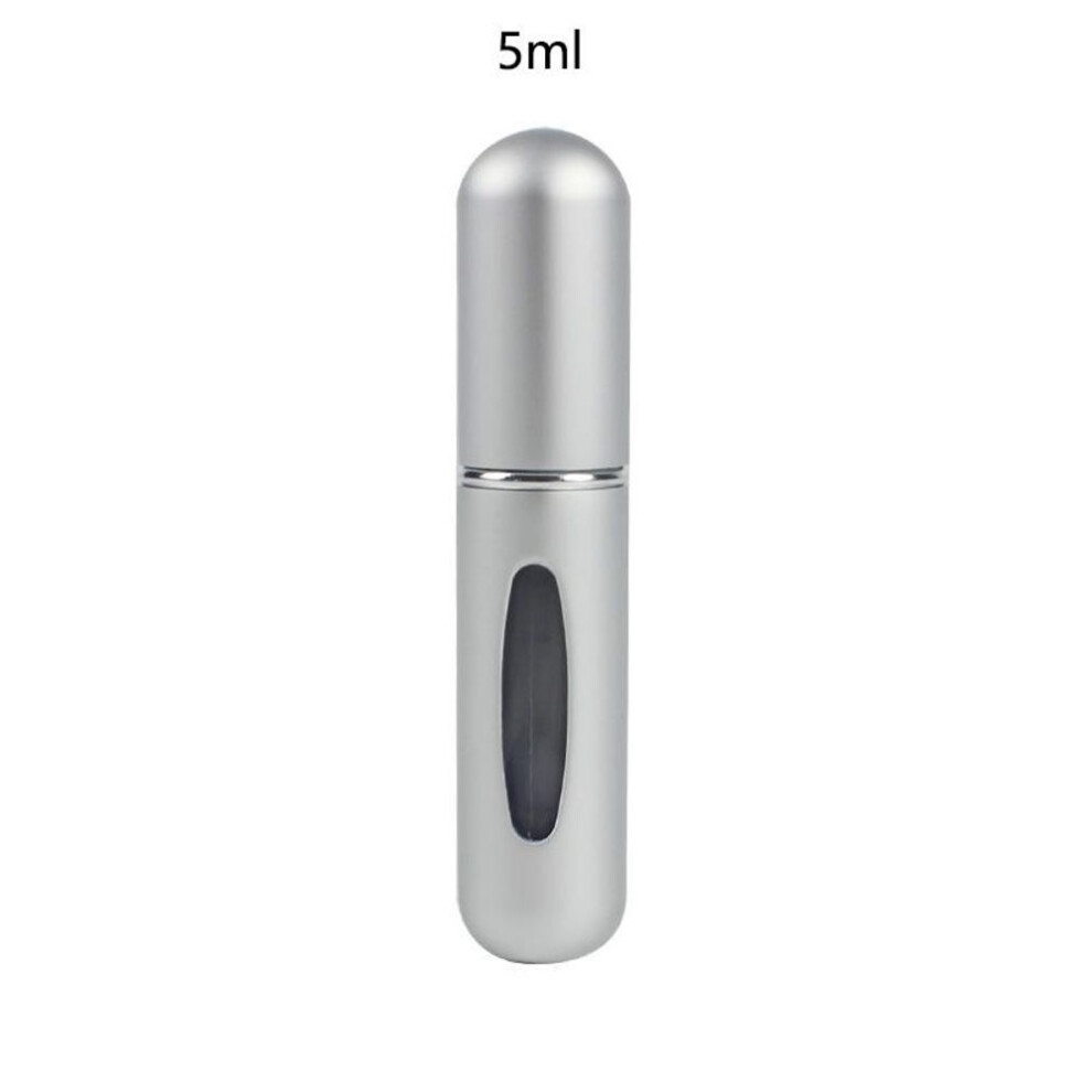 (silver, 5ml) 5/8ml Perfume Spray Bottle Travel Protable Refillable Perfume Atomizer Empty Cosmetic Perfume Bottle