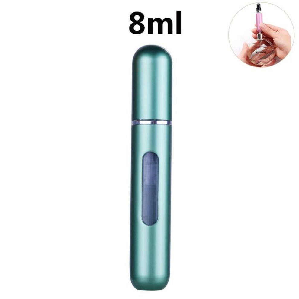 (green, 8ml) 5/8ml Perfume Spray Bottle Travel Protable Refillable Perfume Atomizer Empty Cosmetic Perfume Bottle