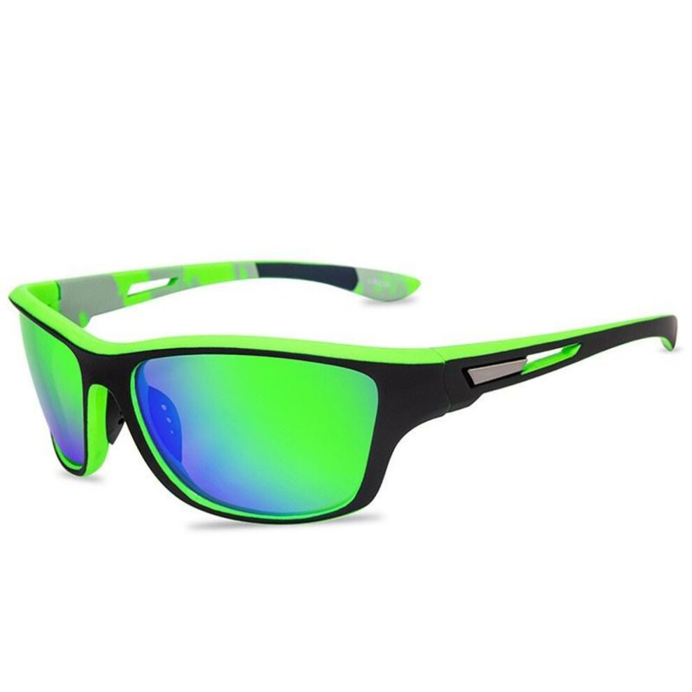 (green) 1 Pcs Fashion Sports Sunglasses Men Colorful Polarized Sunglasses Outdoor Cycling Sunglasses