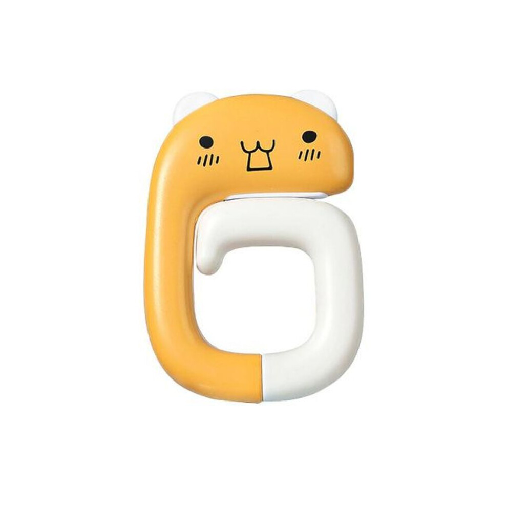 (Yellow cat) Travel Portable Plastic Bag Cute Animal Hook For Hanging Decorative Table Purse Bag Hooks Wall Hanger Holder Handbag Hanger
