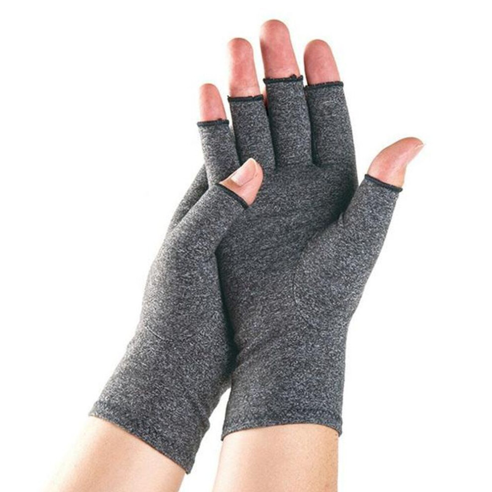 (grey, S  (13-17CM)) 1 Pair Compression Gloves Wrist Support Joint Pain Relief Hand Brace Women Men Therapy Wristband Compression Gloves