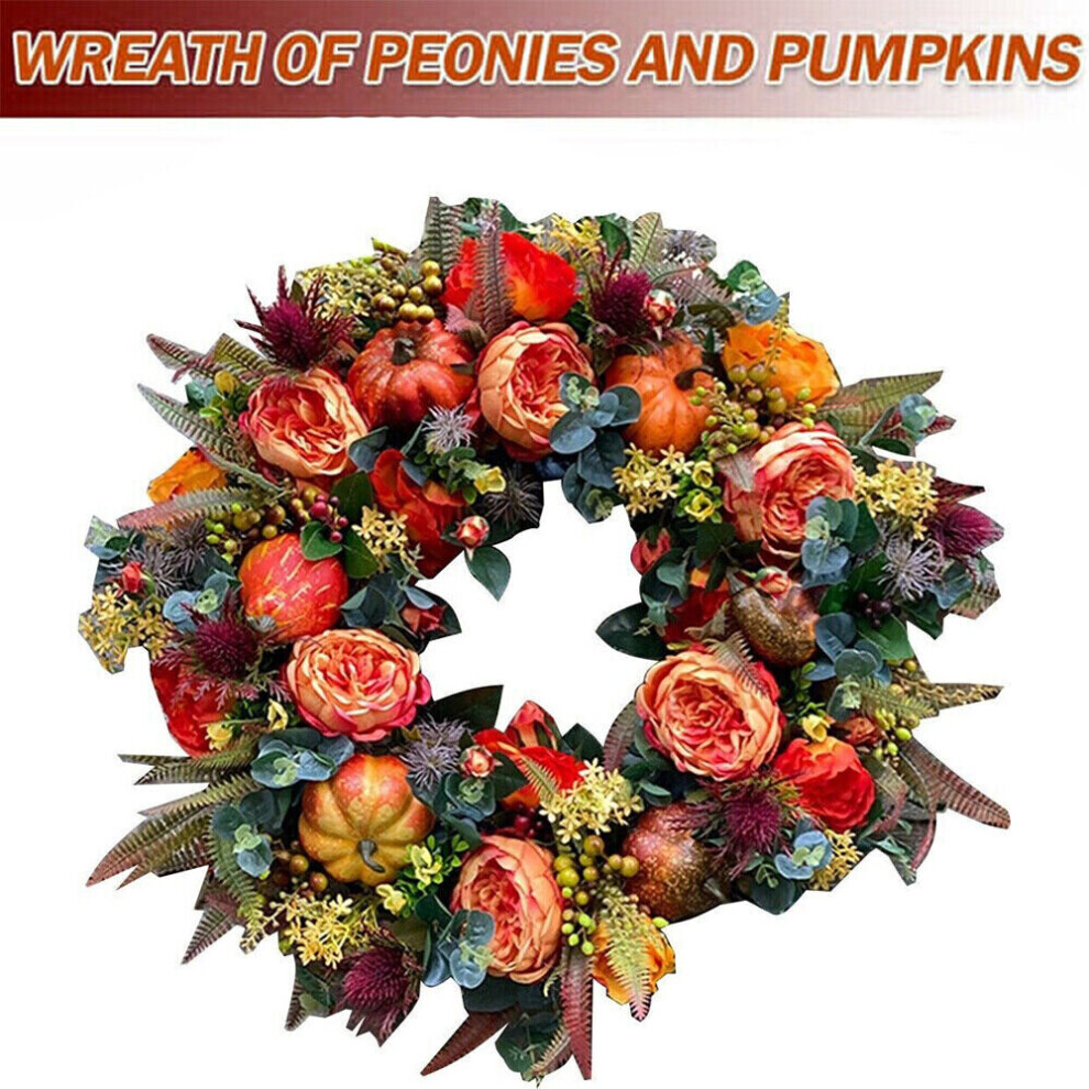 Yetp Star Corona De OtoÃO Para Puerta De Entrada Corona Grande De Calabaza Corona De AcciÃ³N De Gracias DecoraciÃ³N De OtoÃO-image