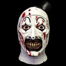 Black Hat Joker Mask Terrifier Art The Clown CosplayLatex Mask Halloween Props