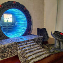 Stargate Glowing Model Ornament Resin Crafts Decor Figures Gift Movie Collection