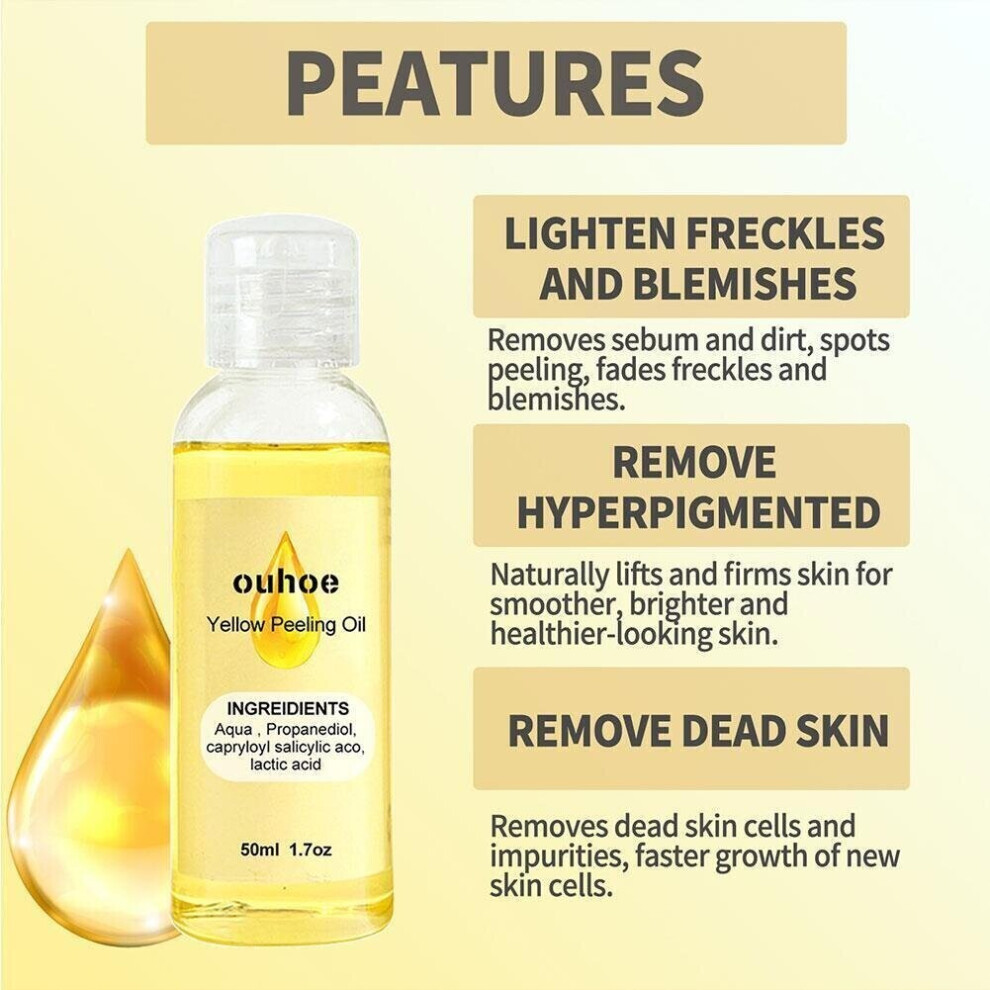 Super Strength yellow Peeling Oil Lightening Exfoliating Dark skin body Face
