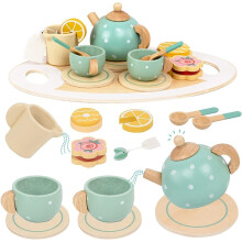 Kid Tea Party Set Toy Simulation Funny Early Eudcational Wooden Tea Set Toy