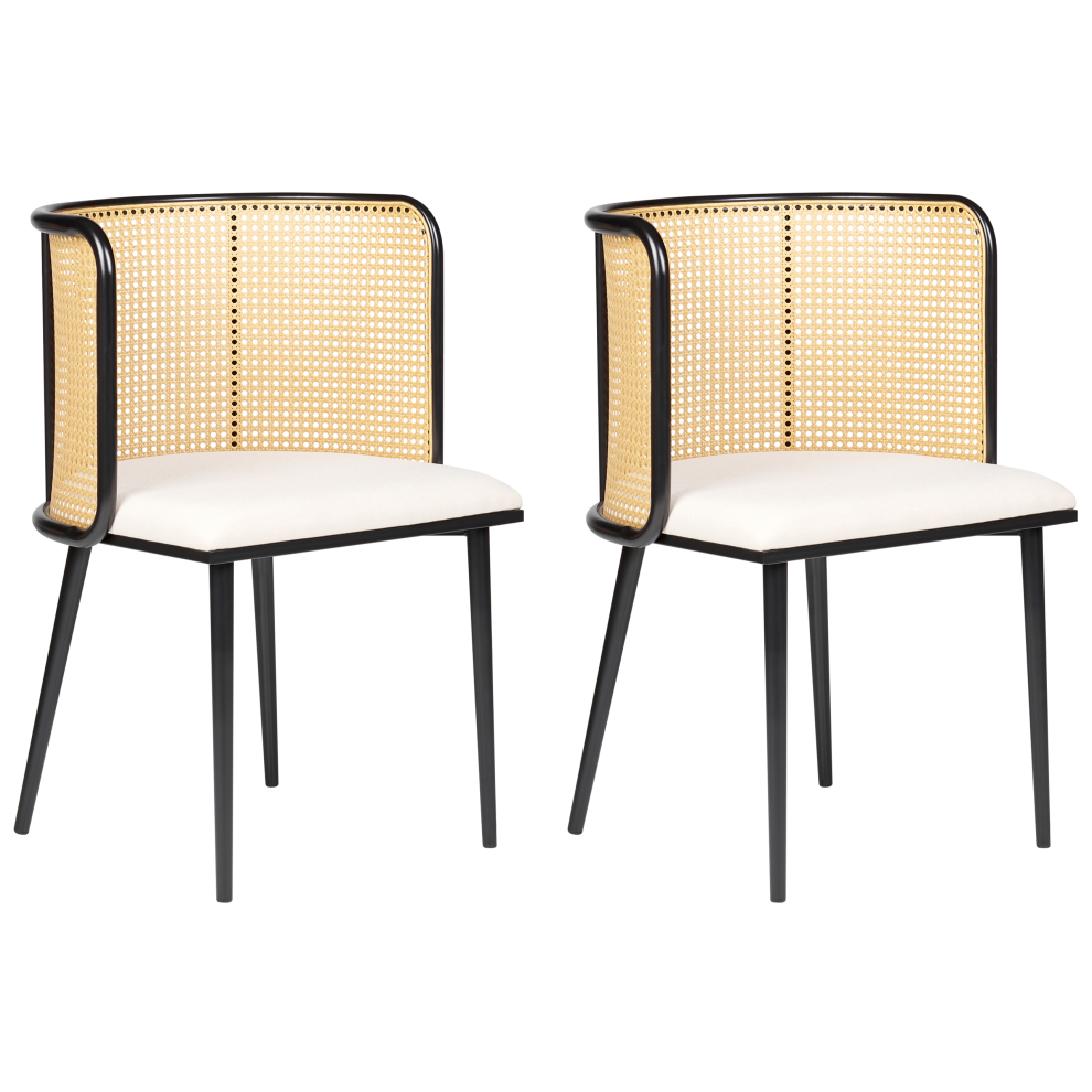 Set of 2 Dining Chairs KOBUK Metal Black