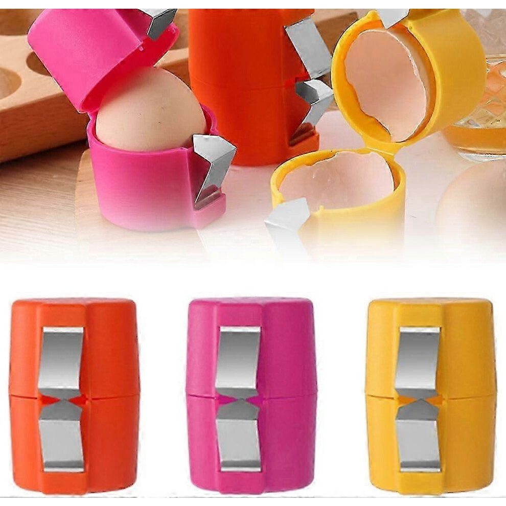 3PCS Egg Shell Opener, 2025 New Egg Cracker Tool for Raw Eggs, Handheld Eggs Breaker Multifunctional Egg Cutter Egg
