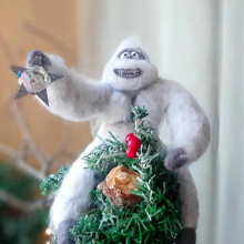 Weihnachtsbaum Topper Abominable Snowman Ornament Vintage Urlaub