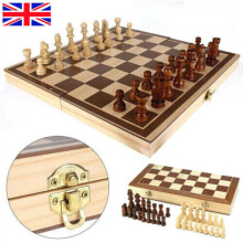 Large Chess Wooden Set Folding Chessboard Pieces Wood Board Chess