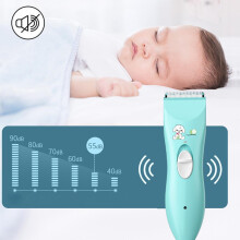 Baby & Kids Hair Clippers - Quiet USB-Charging Safe Trimmer with 2 Guide Combs, Low-Noise Blue Electric Cutter