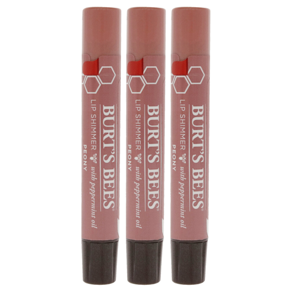 Burts Bees Burts Bees Lip Shimmer - Peony - Pack of 3 for Women 0.09 oz Lip Shimmer