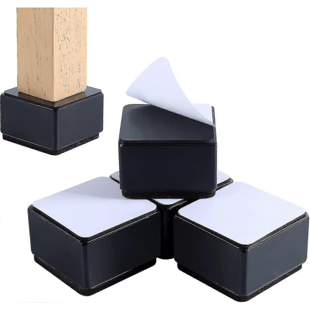 Bed Risers Furniture Risers Add 2 Inch Height, Solid Steel Supports 10000 Pounds, Table Riser, Chair Or Couch Riser, Set Of 4 Furniture