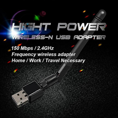 Mini High Speed 300Mbps Wireless WiFi Adapter Network Card with Antenna for PC 2