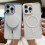 (Pink, For iPhoneXR) Magnetic Adsorption Magsafe Clear Case For APPLE i 4