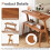 Tribesigns Tribesigns Side Table 2-tier Sofa Table with Solid Wood Legs, Side Table with Storage Space 4